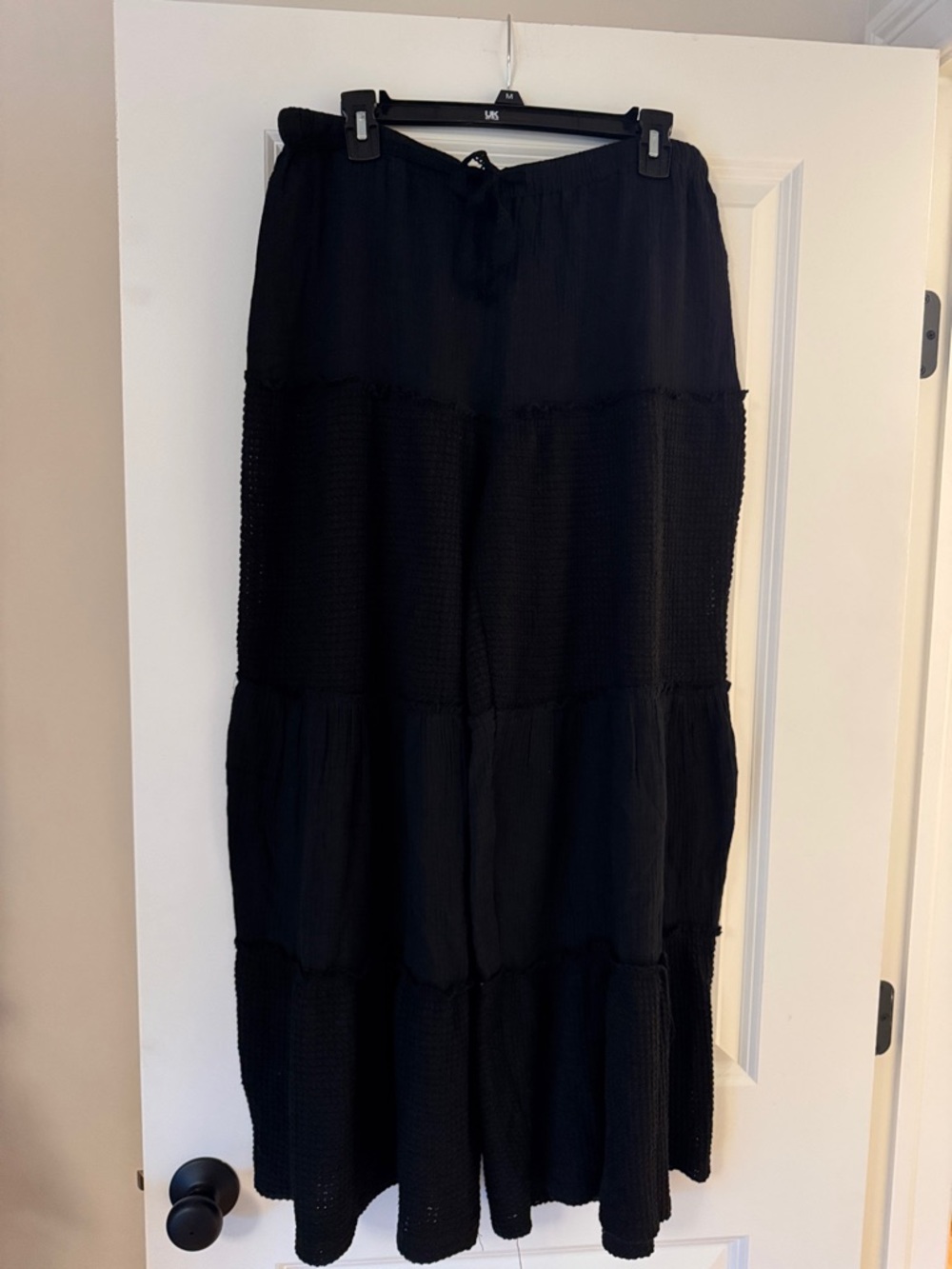 POL Black Tiered Flowy Pants